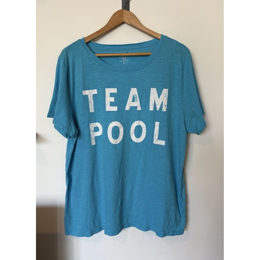 J Crew Blue Team Pool Short Sleeve Shirt Size 2XL